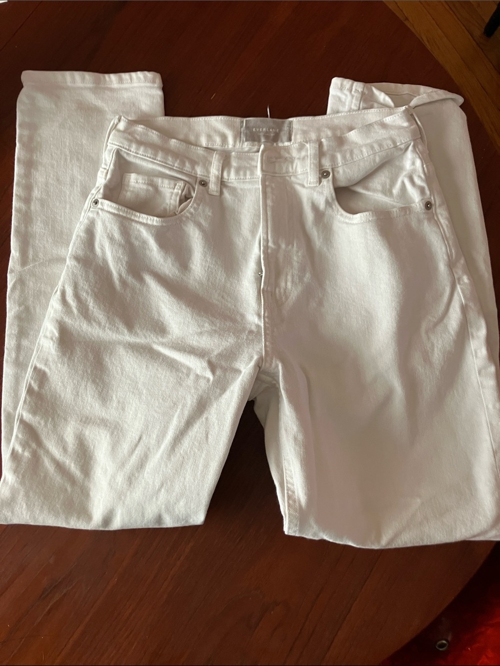 Everlane The Cheeky cream jeans